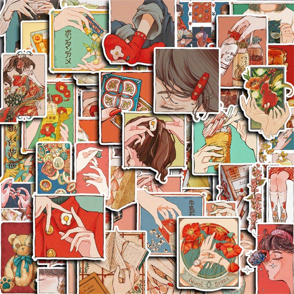 50 Pegatinas de Estilo Vintage - Japanese Lifestyle Store reseña y precio