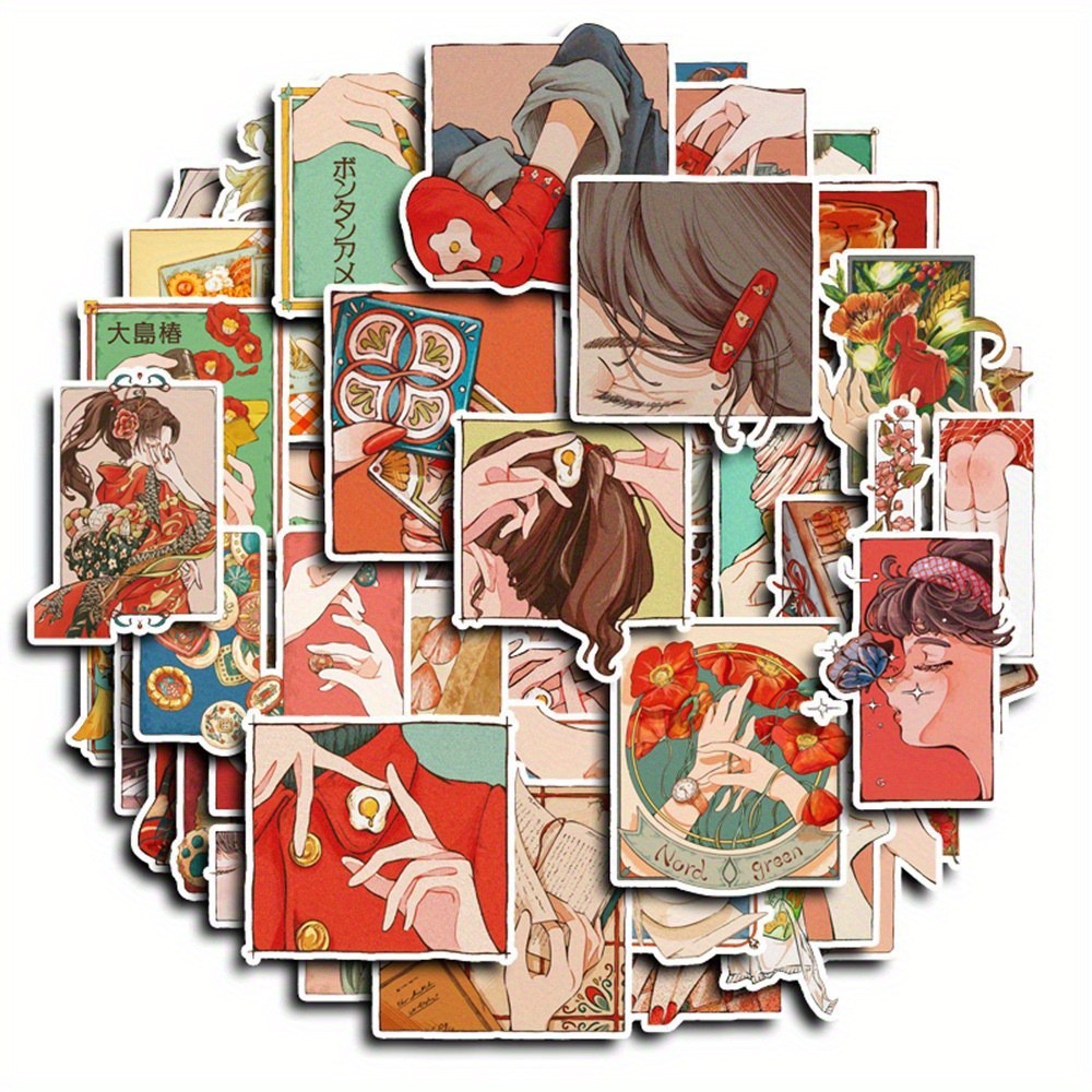 50 Pegatinas de Estilo Vintage - Japanese Lifestyle Store reseña y precio